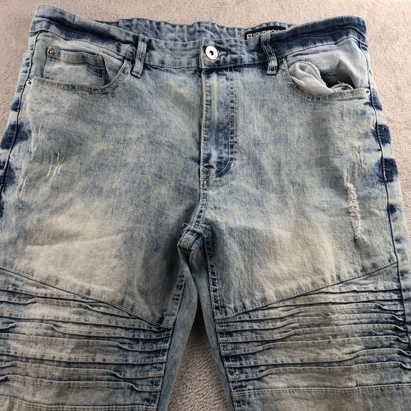 Southpole Mens Skinny Jeans Size 38x32 Blue Denim Light Wash Classic Rugged Y2K - Picture 8 of 16
